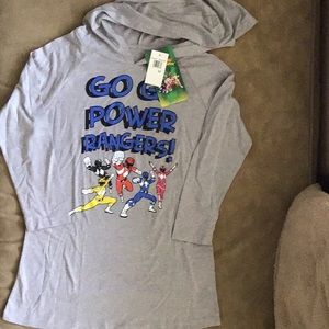 Lightweight Power Rangers T-shirt with hood